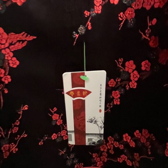 Cheongsam Qipao Dress Size 0X 1X Plum Flower Knee Length Classic Brocade Chinese - Picture 3 of 12